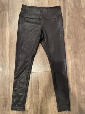 Zella Black Shimmery High-Waist Leggings